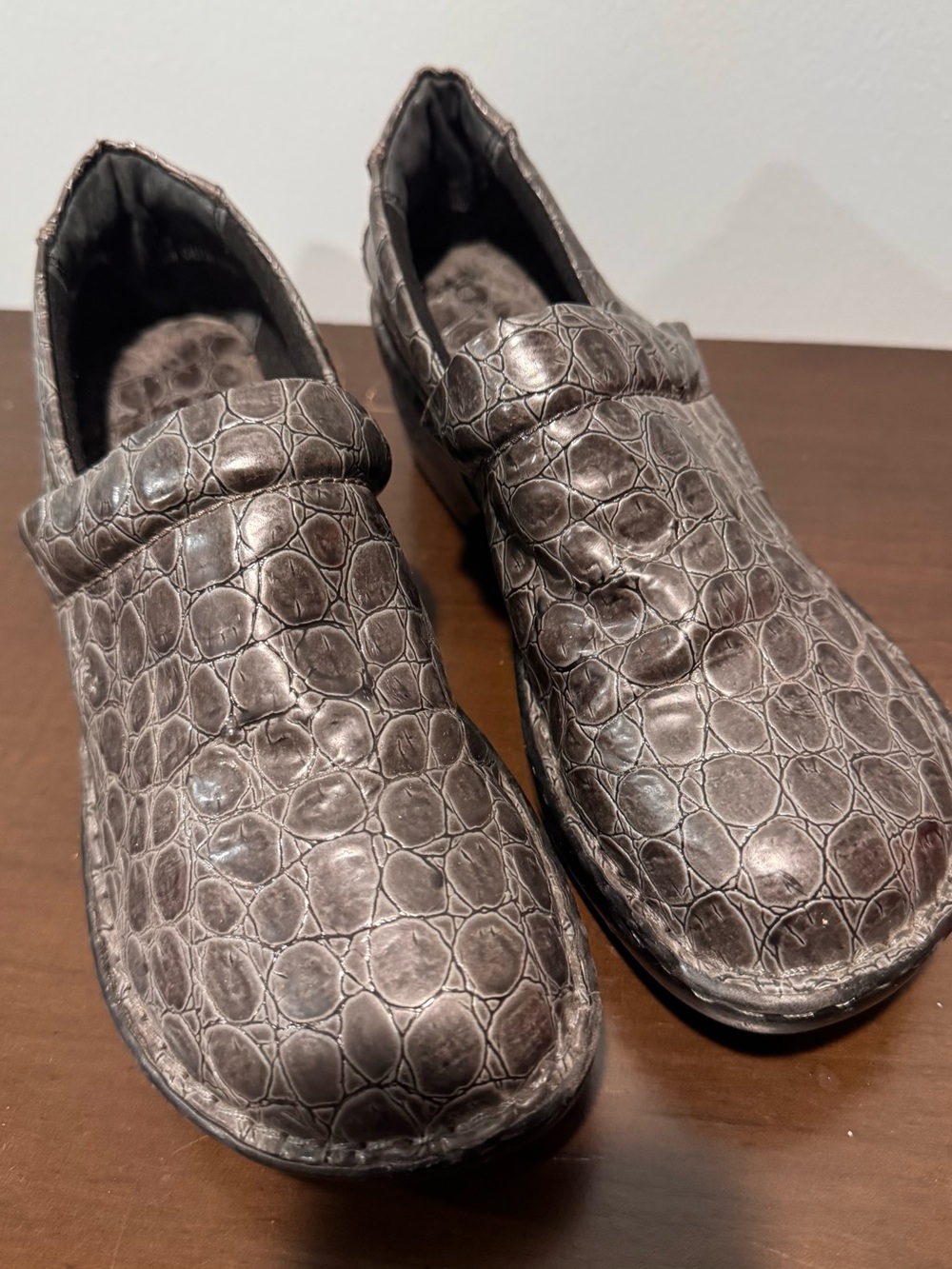 b.o.c. Gray Croc-Textured Slip-On Shoe